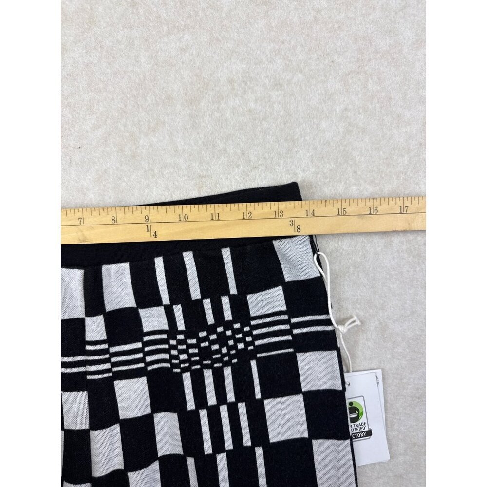 NEW OBEY Women's Shorts Lillian Fitted Black White Jacquard Check Size Medium - Picture 5 of 8